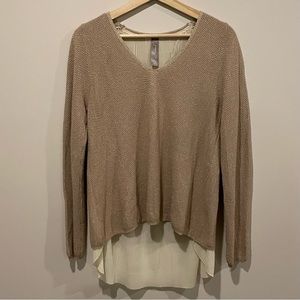 Layered Sweater with Pleated Detail